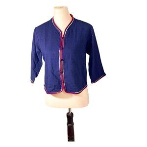 New blue Thai cotton shirt M